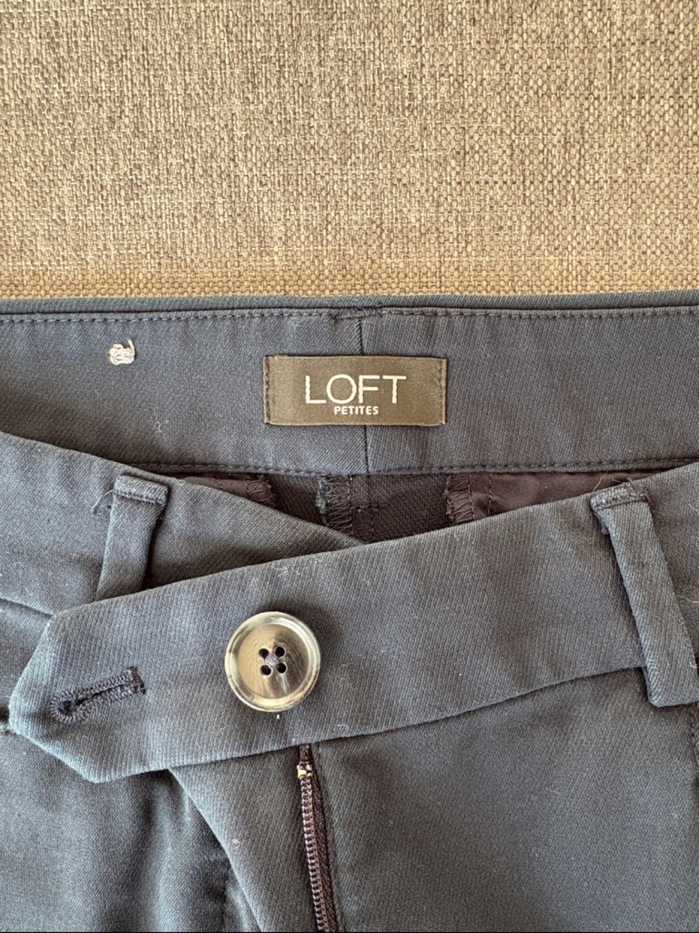 LOFT Petites Dark Navy Skinny-Leg Work Pants - Picture 2 of 4